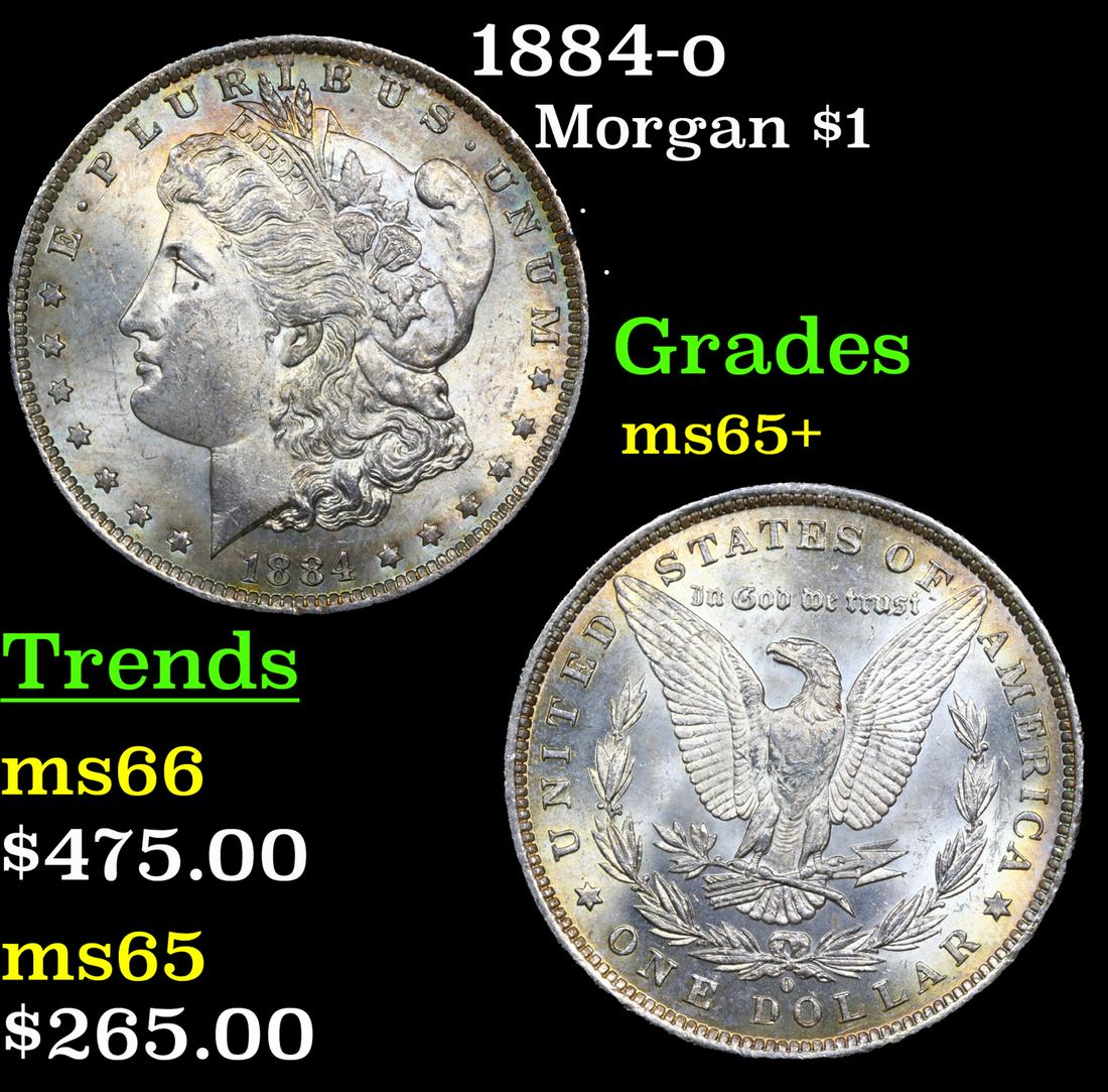 1884-o Morgan Dollar $1 Grades GEM+ Unc (1 of 3)