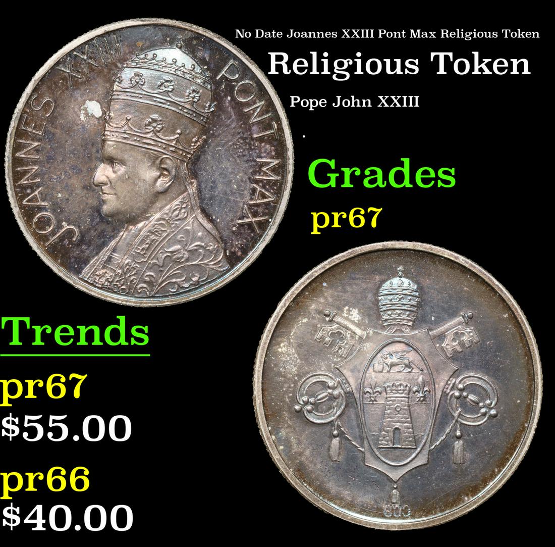 Proof No Date Joannes XXIII Pont Max Religious Token Grades GEM++ Proof (1 of 3)