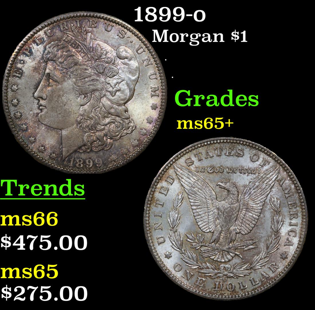 1899-o Morgan Dollar $1 Grades GEM+ Unc (1 of 3)