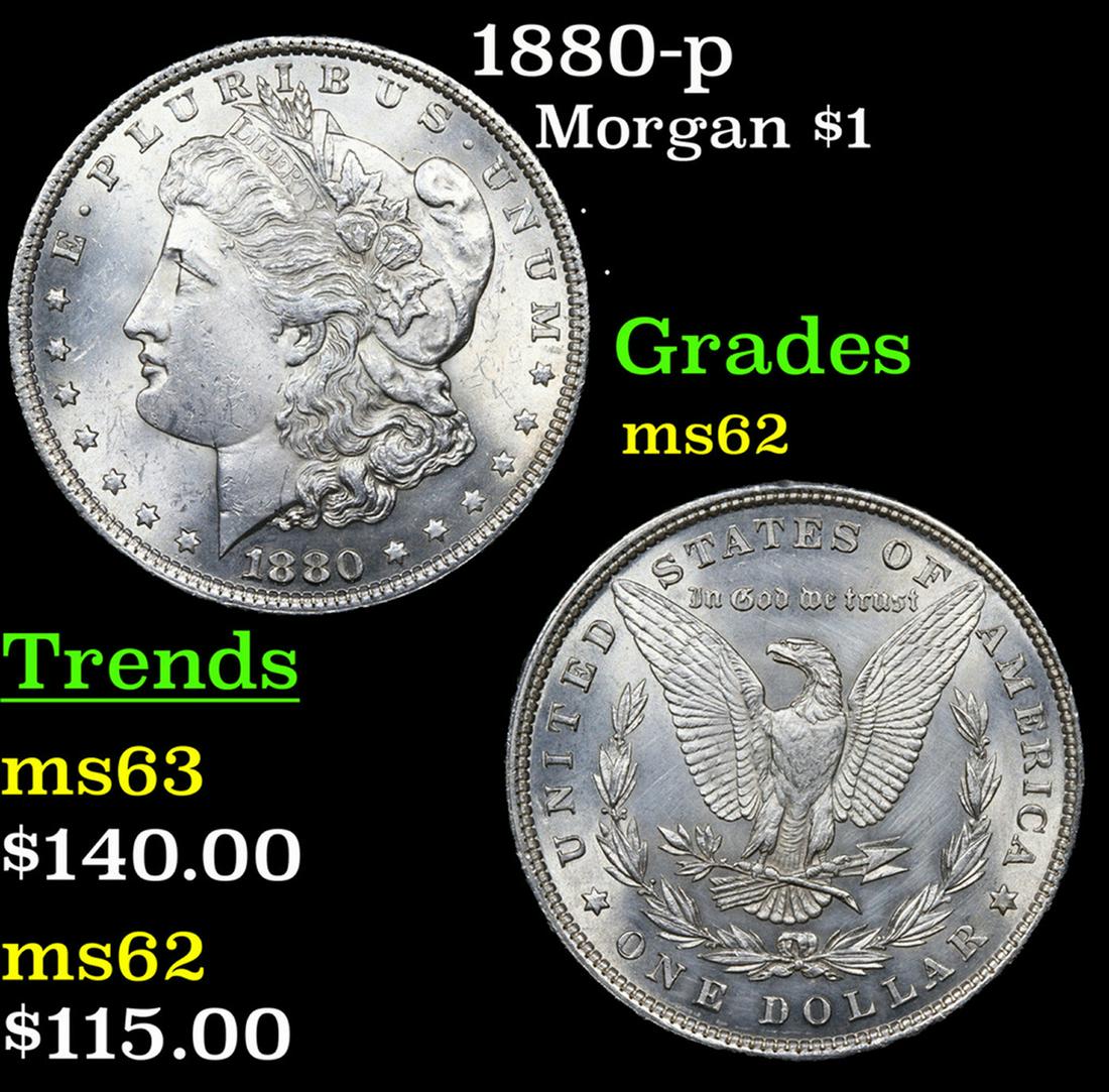 1880-p Morgan Dollar $1 Grades Select Unc (1 of 3)