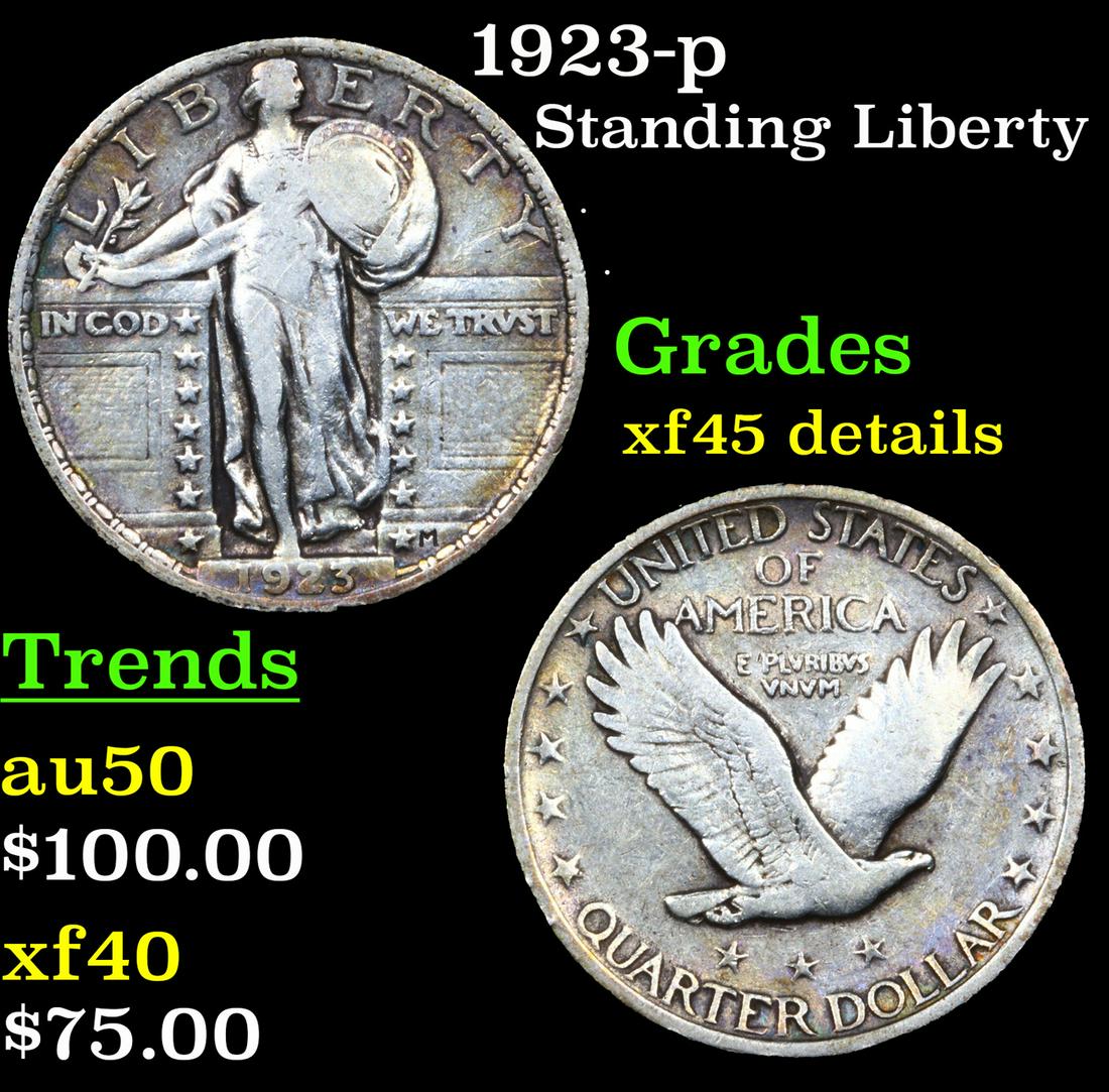 1923-p Standing Liberty Quarter 25c Grades xf Details (1 of 3)
