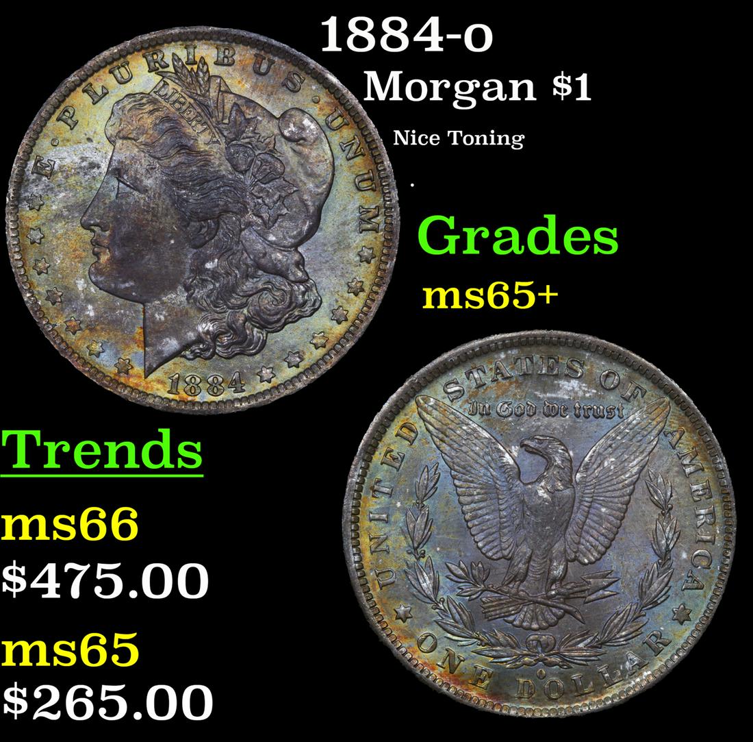 1884-o Morgan Dollar $1 Grades GEM+ Unc (1 of 3)