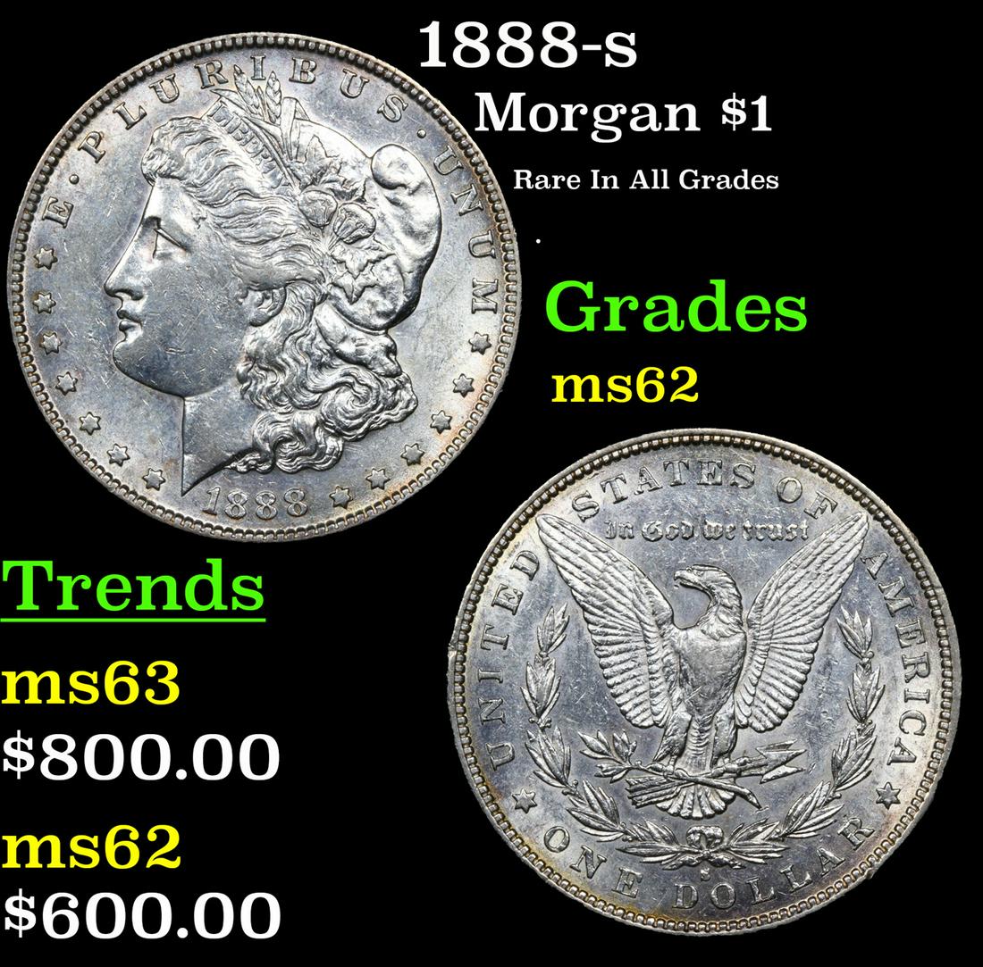 1888-s Morgan Dollar $1 Grades Select Unc (1 of 3)