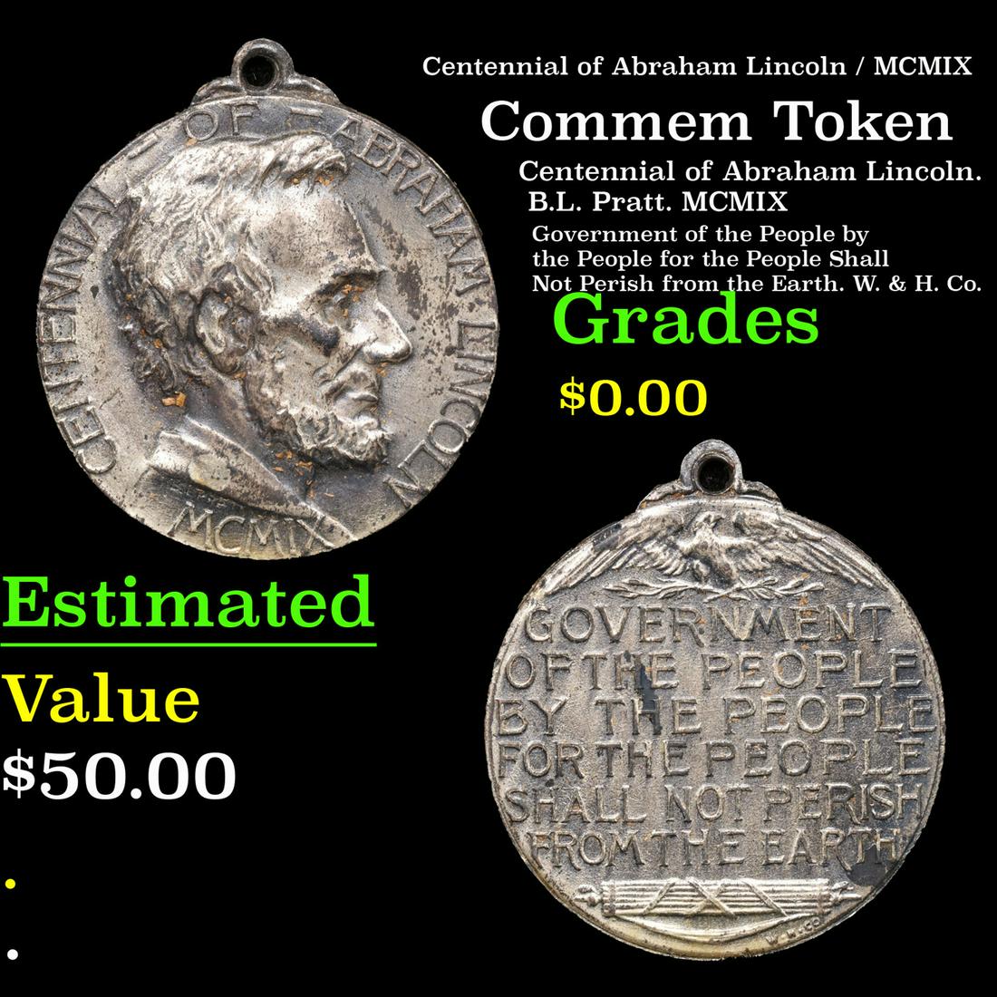 Centennial of Abraham Lincoln / MCMIX Grades NG (1 of 3)