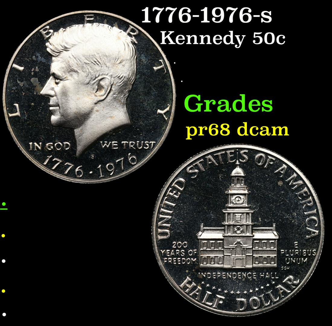 Proof 1776-1976-s Kennedy Half Dollar 50c Grades GEM++ Proof Deep Cameo (1 of 3)