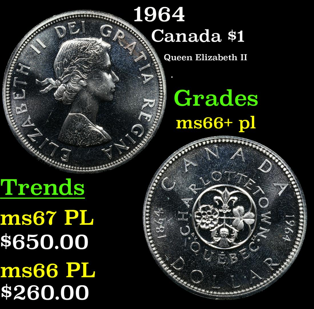 1964 Canada Dollar $1 Grades GEM++ PL (1 of 3)