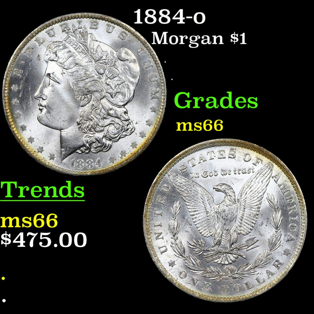 1884-o Morgan Dollar 1 Grades GEM+ Unc (1 of 3)