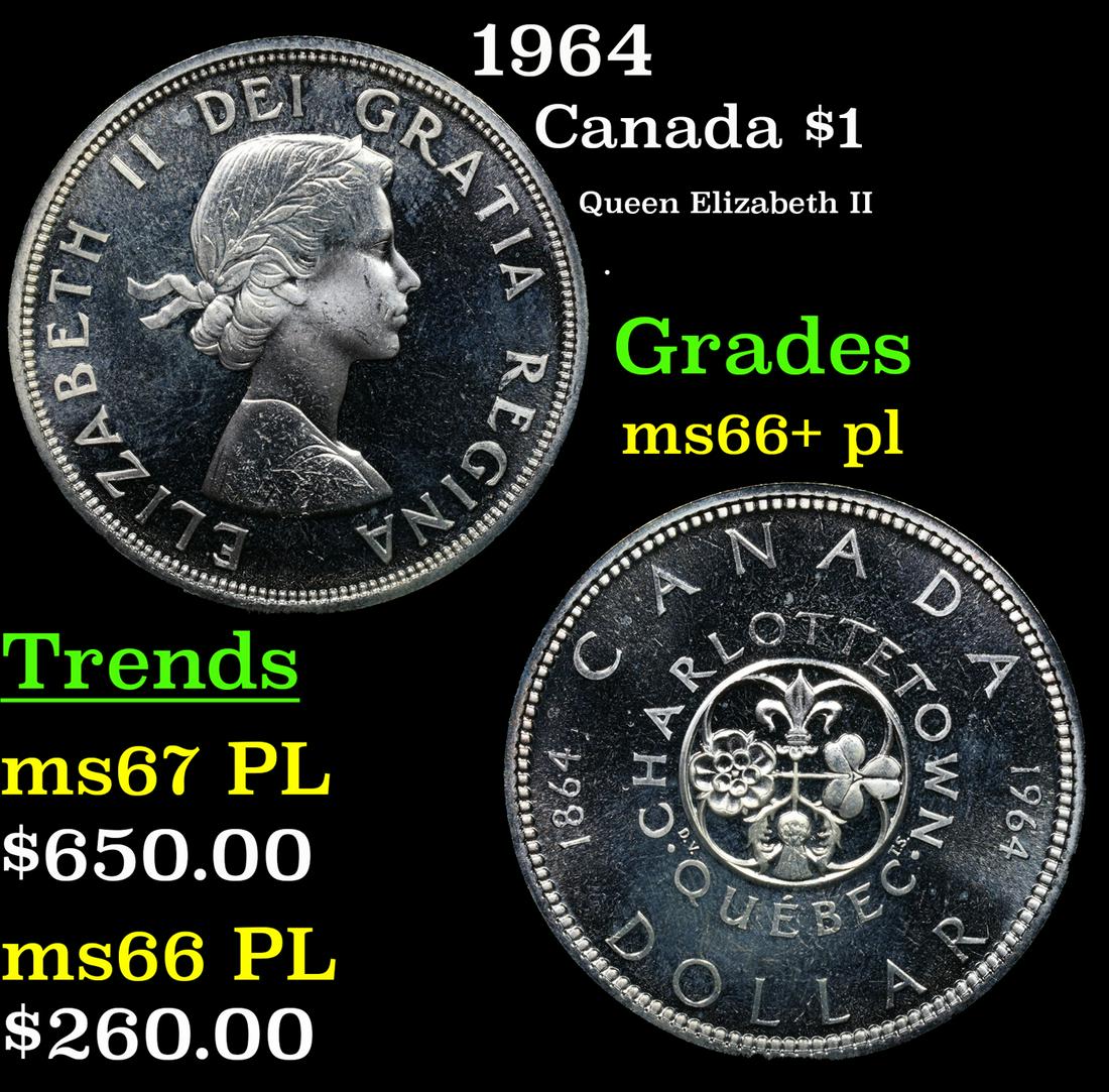 1964 Canada Dollar $1 Grades GEM++ PL (1 of 3)