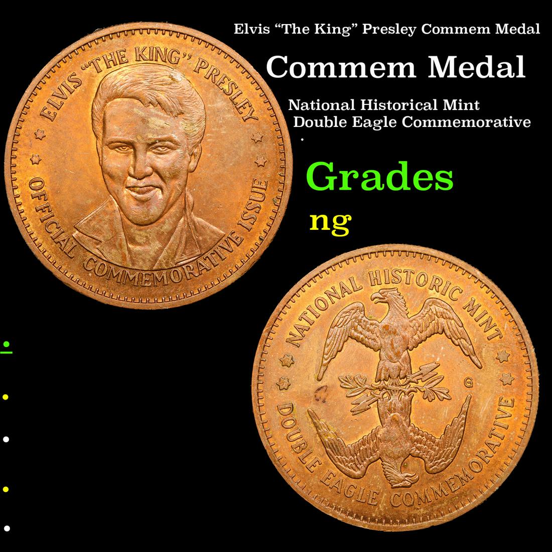 Elvis "The King" Presley Commem Medal Grades NG (1 of 3)