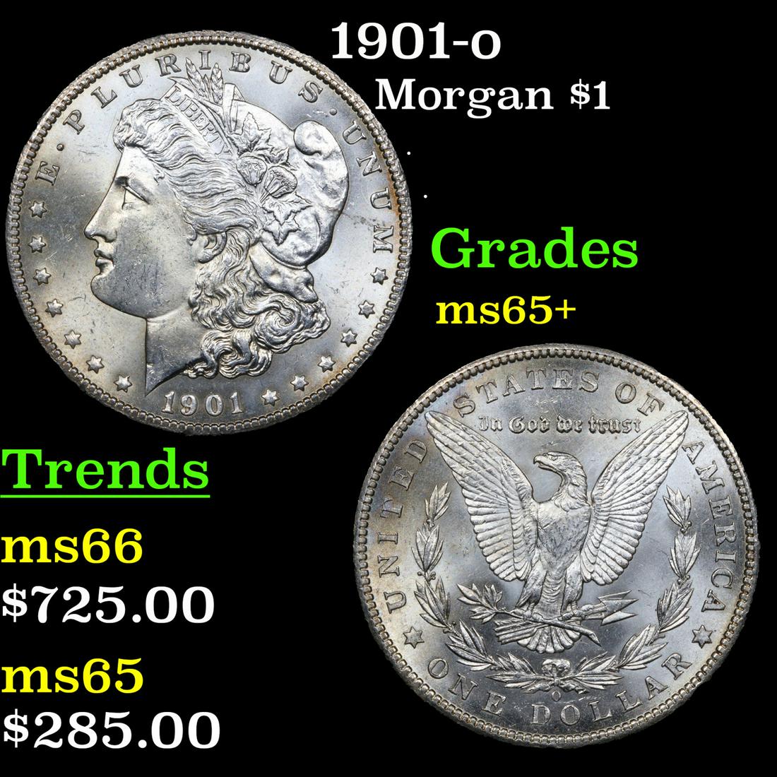 1901-o Morgan Dollar $1 Grades GEM+ Unc (1 of 3)