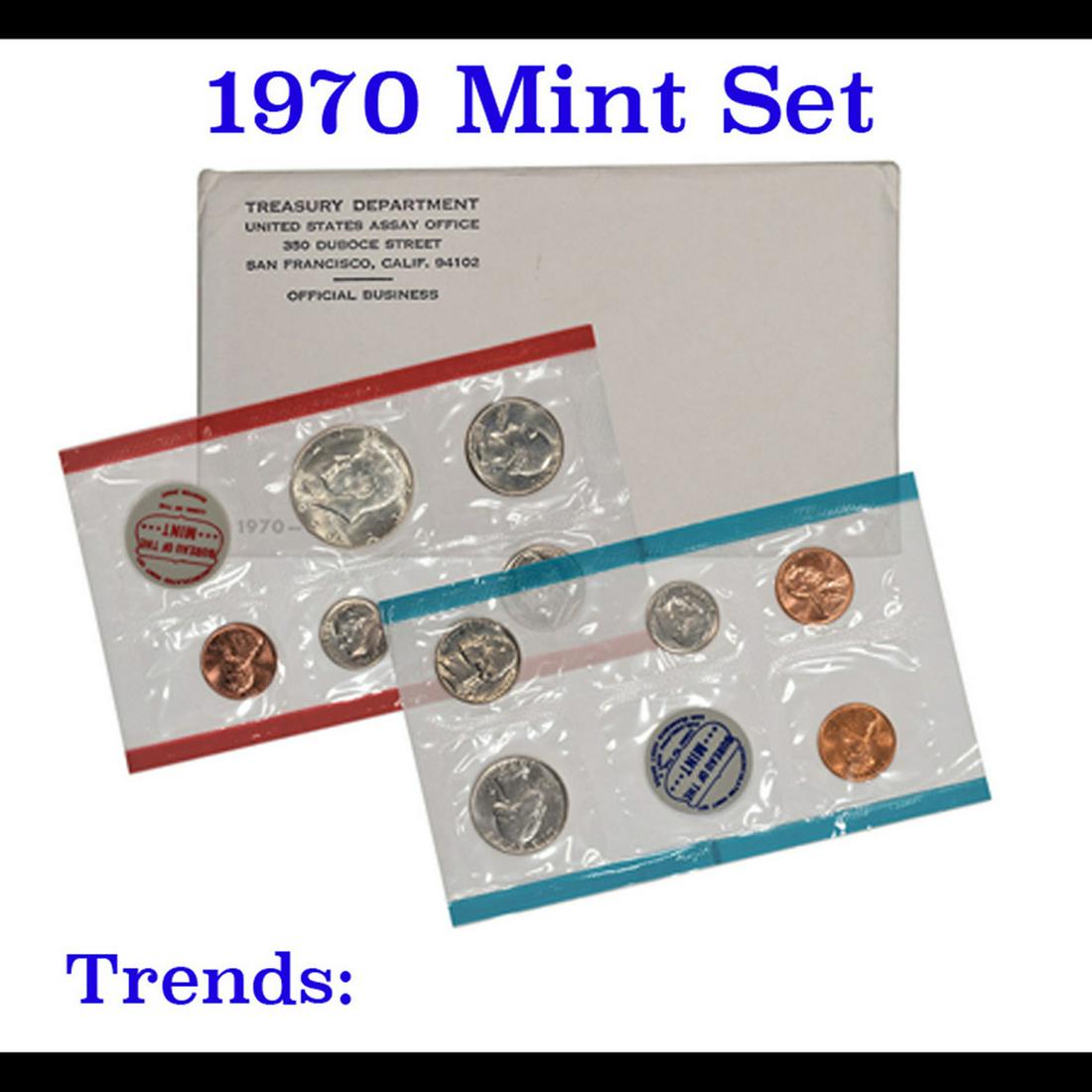 1970 United States Mint Set in Original Government Packaging With 40% Silver Kennedy (1 of 1)