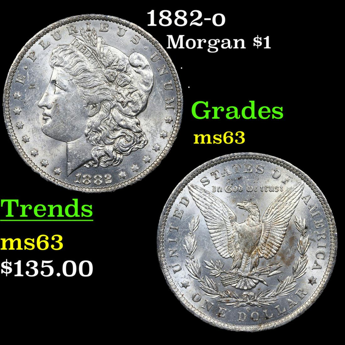 1882-o Morgan Dollar $1 Grades Select Unc (1 of 3)