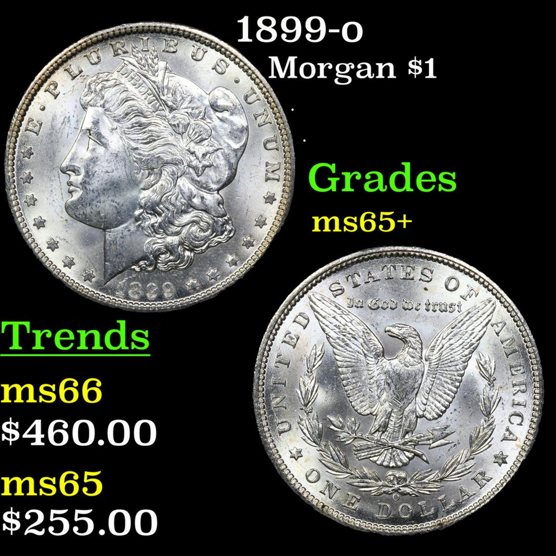 1899-o Morgan Dollar $1 Grades GEM+ Unc (1 of 3)