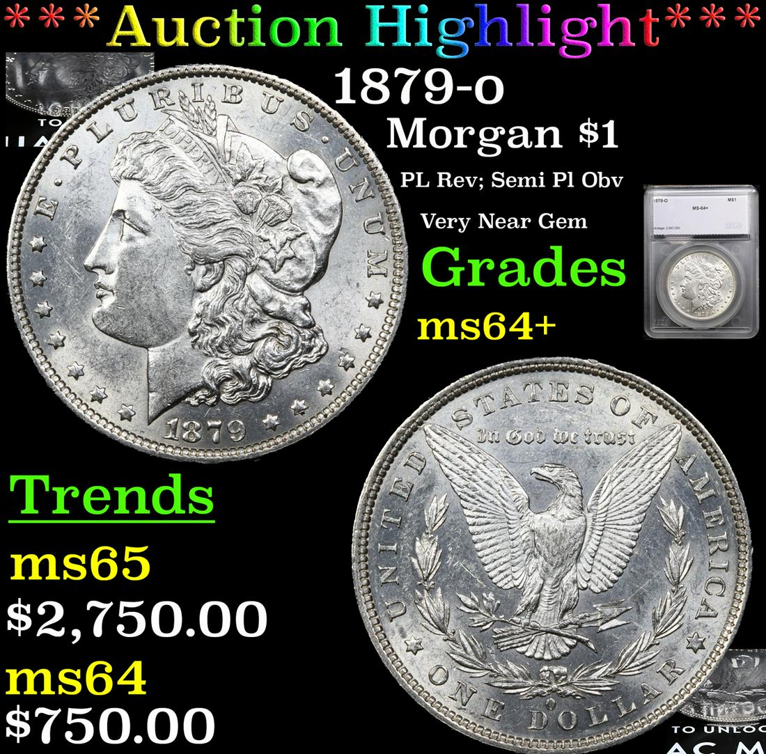 ***Auction Highlight*** 1879-o Morgan Dollar $1 Graded ms64+ By SEGS (fc) (1 of 7)