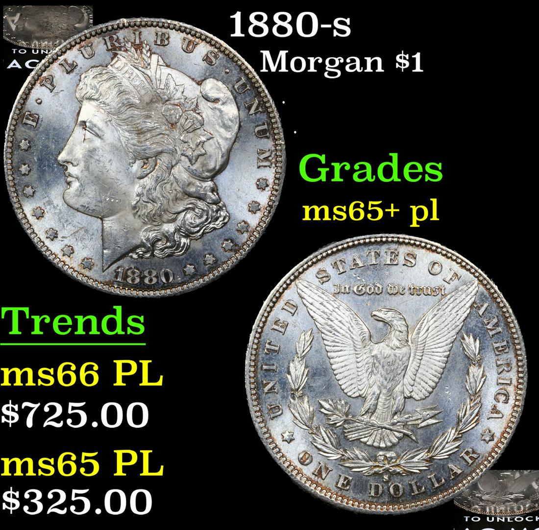 1880-s Morgan Dollar $1 Grades GEM+ PL (1 of 7)