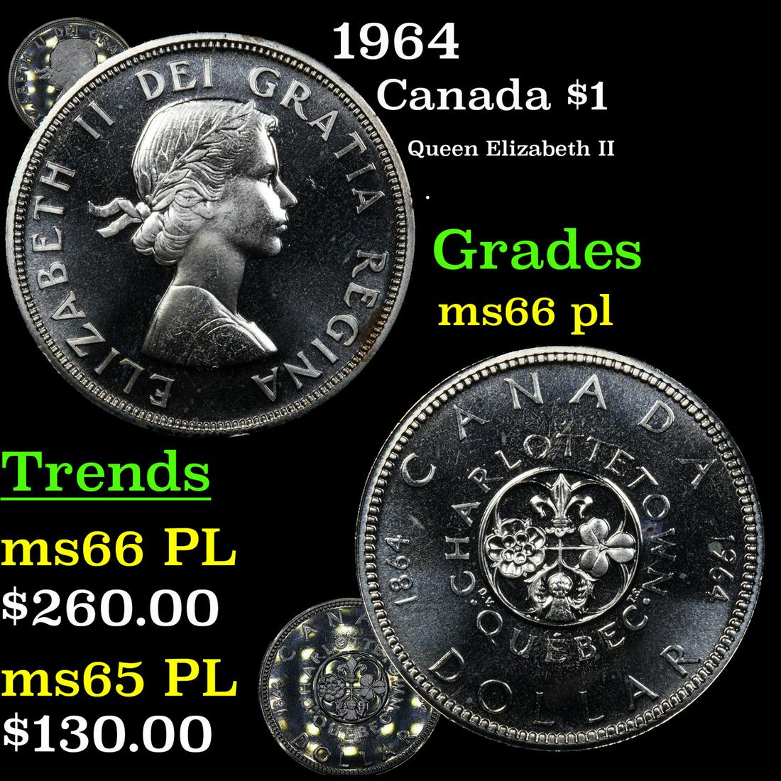 1964 Canada Dollar $1 Grades GEM+ UNC PL (1 of 7)