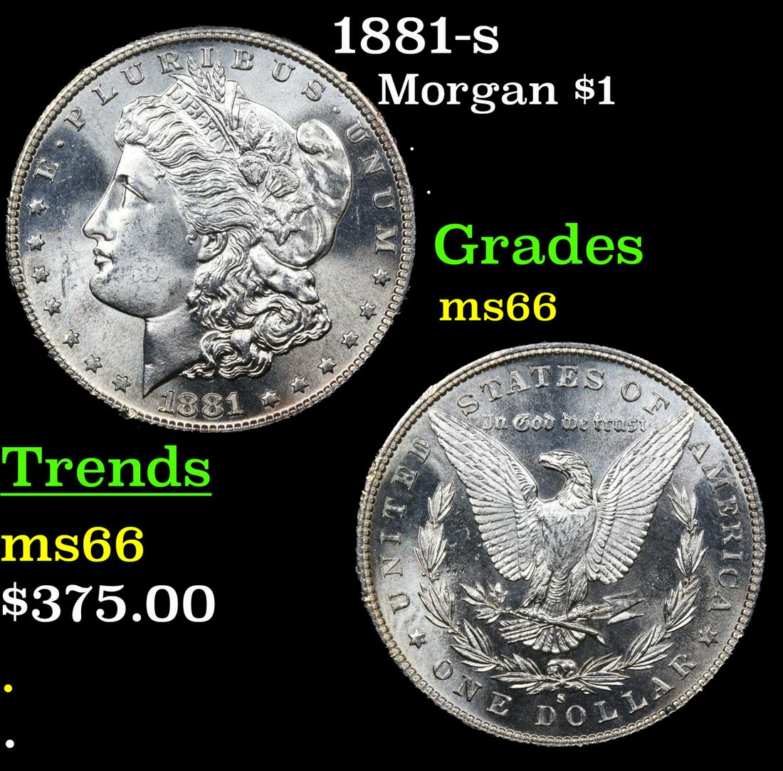 1881-s Morgan Dollar $1 Grades GEM+ Unc (1 of 3)