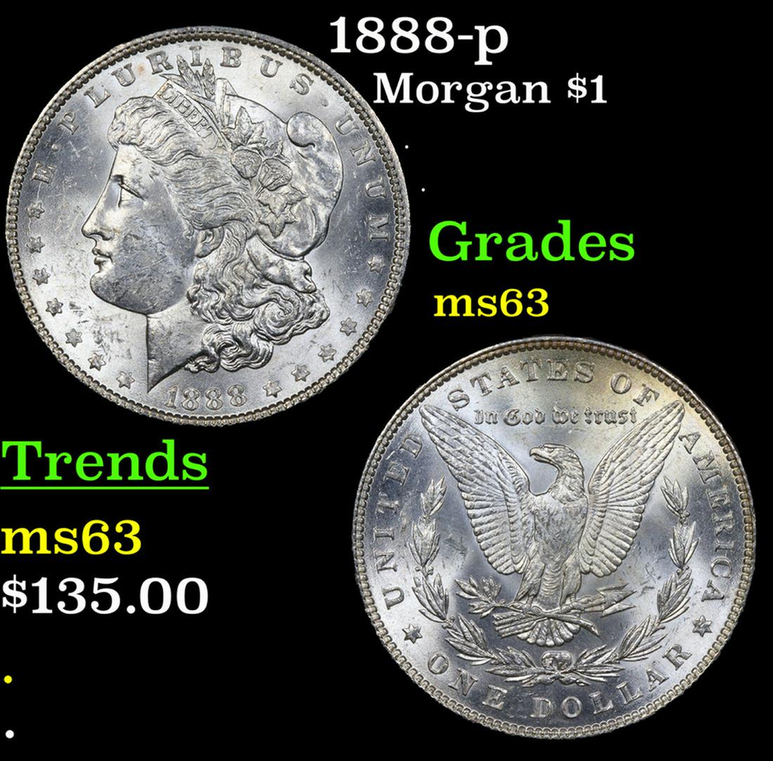 1888-p Morgan Dollar $1 Grades Select Unc (1 of 3)