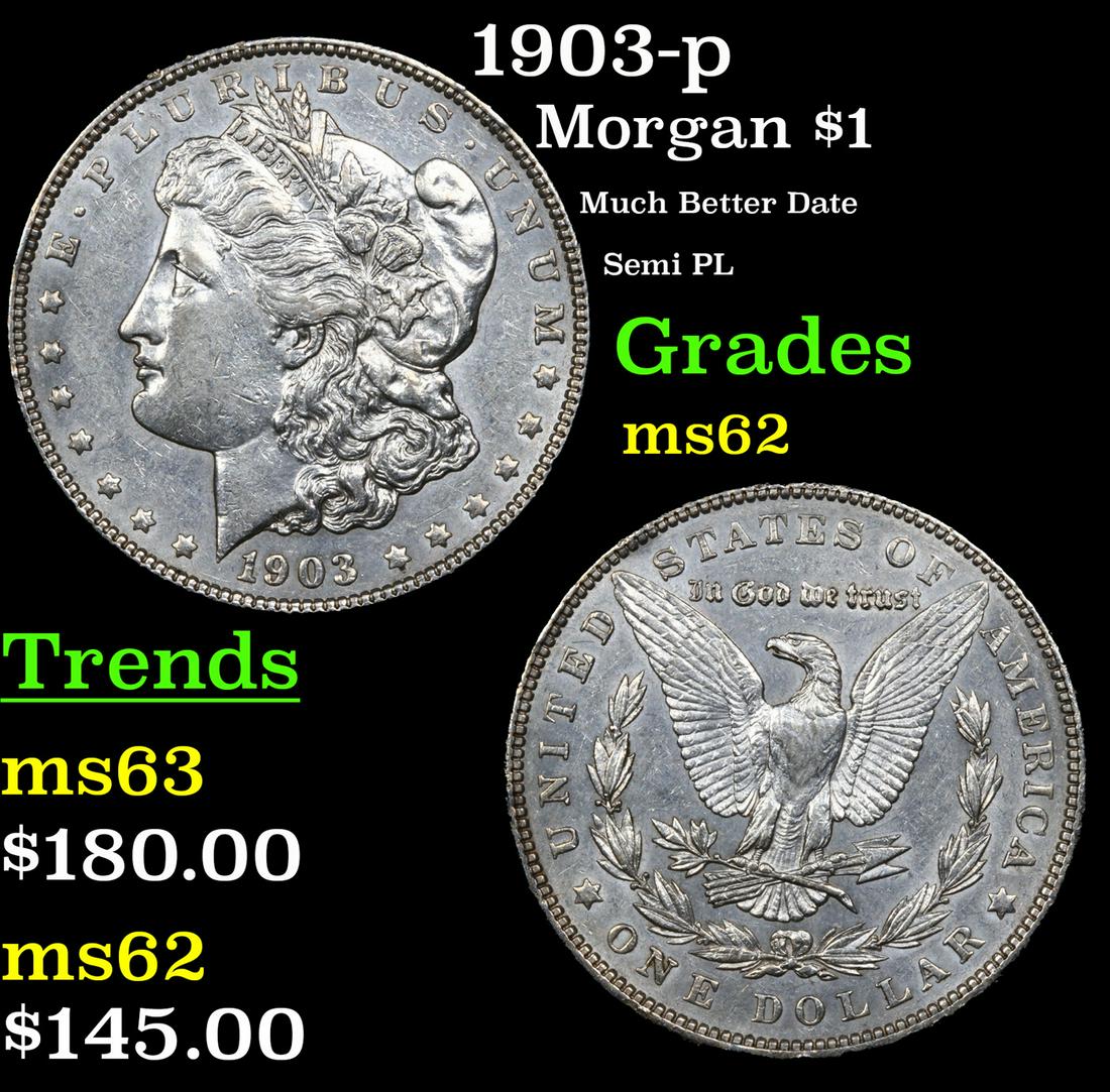 1903-p Morgan Dollar $1 Grades Select Unc (1 of 3)