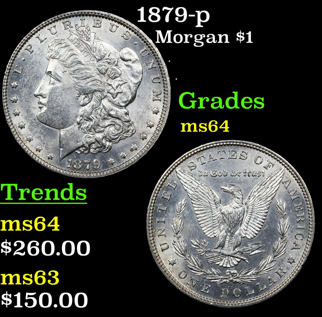 1879-p Morgan Dollar $1 Grades Choice Unc (1 of 3)