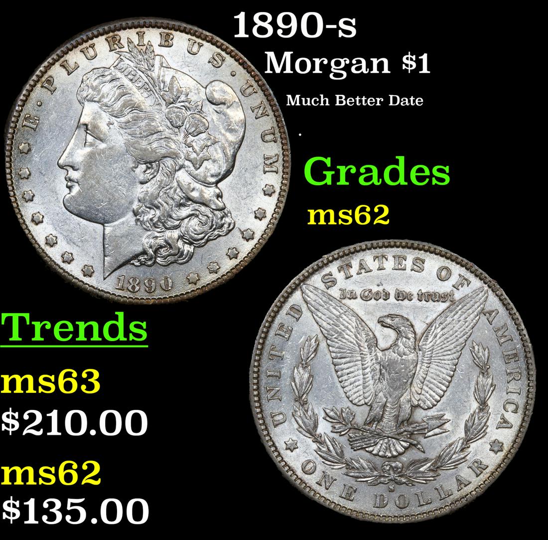 1890-s Morgan Dollar $1 Grades Select Unc (1 of 3)