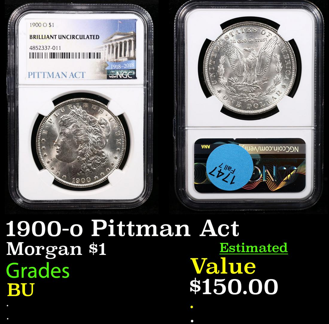 NGC 1900-o Morgan Dollar Pittman Act $1 Graded BU By NGC (1 of 3)