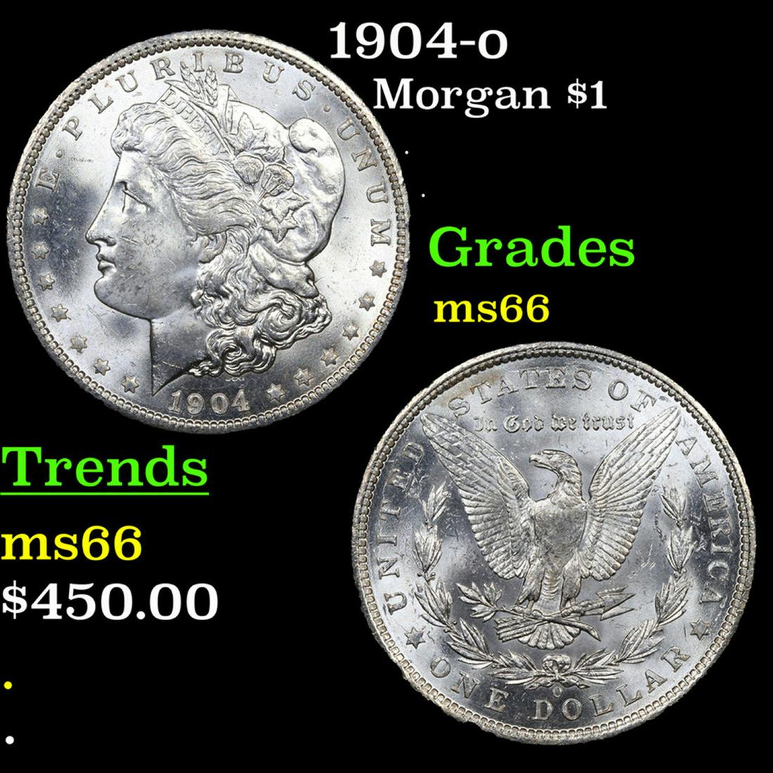 1904-o Morgan Dollar $1 Grades GEM+ Unc (1 of 3)