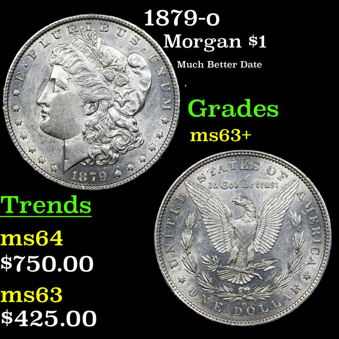 1879-o Morgan Dollar $1 Grades Select+ Unc (1 of 3)