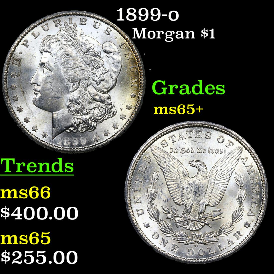 1899-o Morgan Dollar $1 Grades GEM+ Unc (1 of 3)