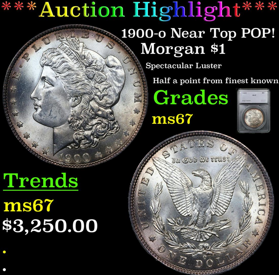 1900-o Morgan Dollar Near Top POP! $1 Graded ms67 By SEGS (1 of 5)