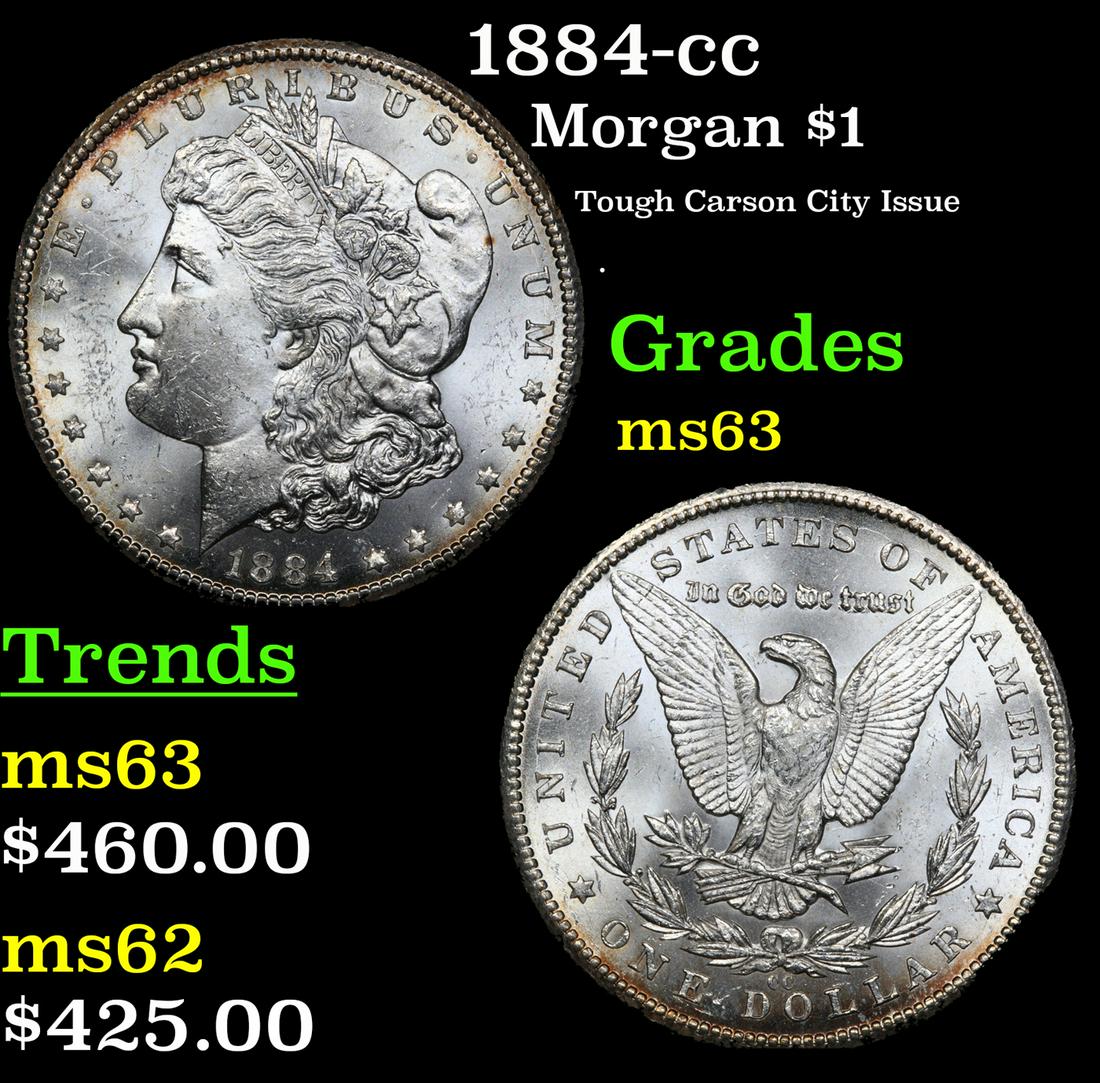 1884-cc Morgan Dollar $1 Grades Select Unc (1 of 3)