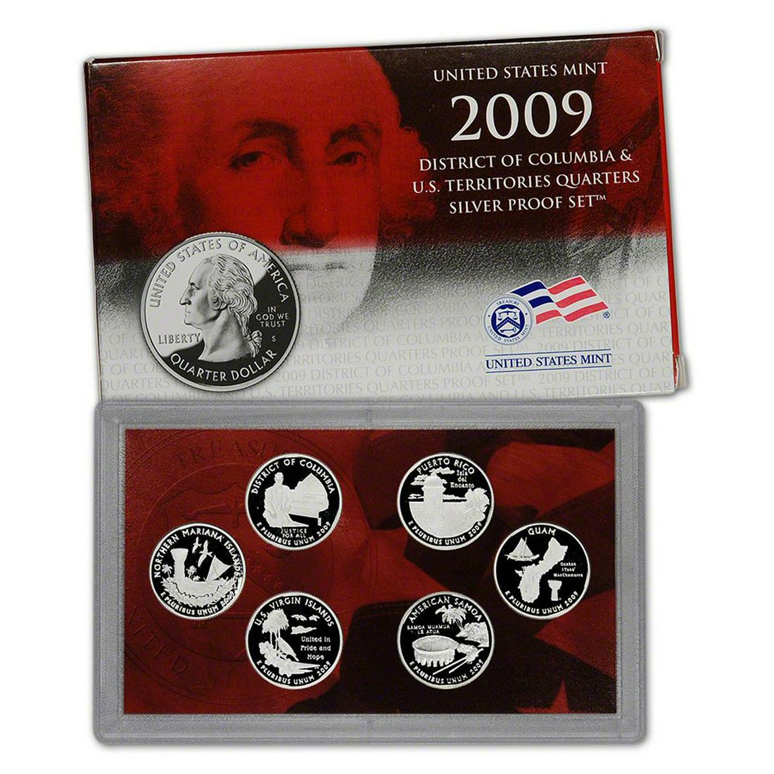 2009 D.C. and U.S. Territories Quarters Silver Proof Set - 6 pc (1 of 1)