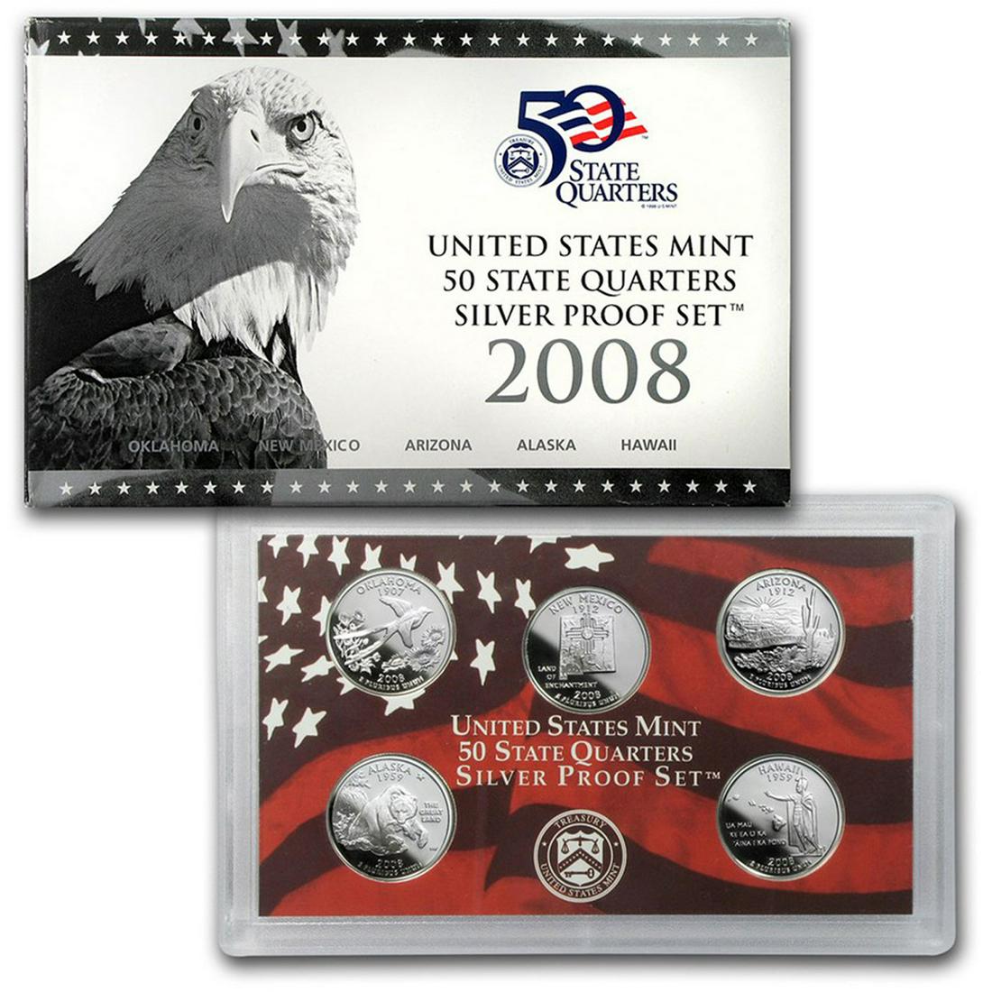 2008 United States Quarters Silver Proof Set - 5 pc set Low mintage. (1 of 1)