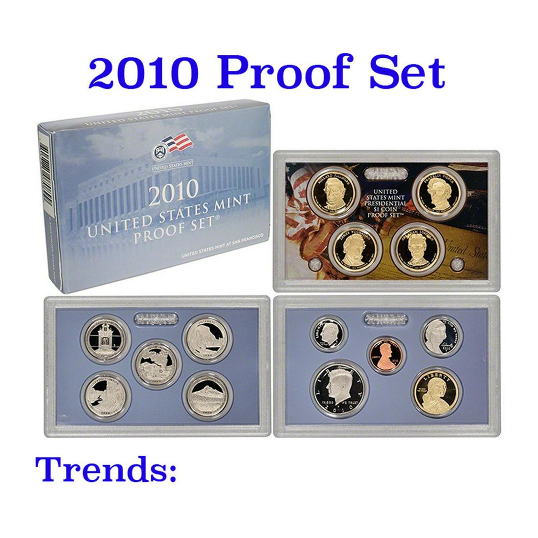 2010 Mint Proof Set In Original Case! 14 Coins Inside! (1 of 1)