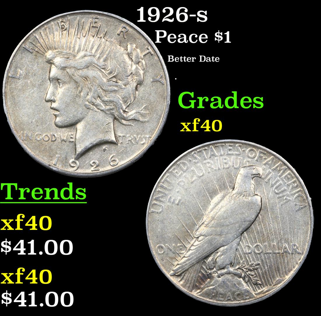 1926-s Peace Dollar $1 Grades xf (1 of 3)