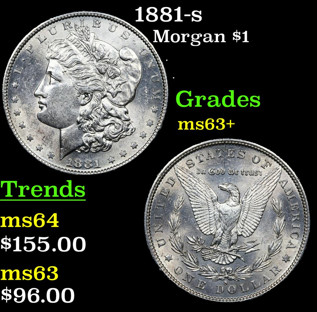 1881-s Morgan Dollar $1 Grades Select+ Unc (1 of 3)