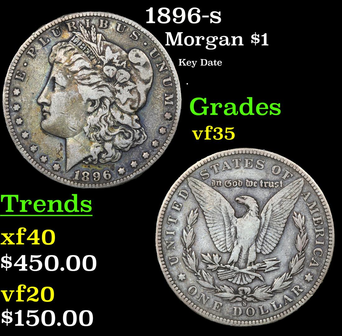 1896-s Morgan Dollar $1 Grades vf++ (1 of 3)
