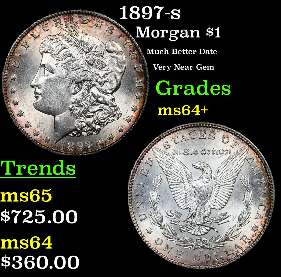 1897-s Morgan Dollar $1 Grades Choice+ Unc (1 of 3)