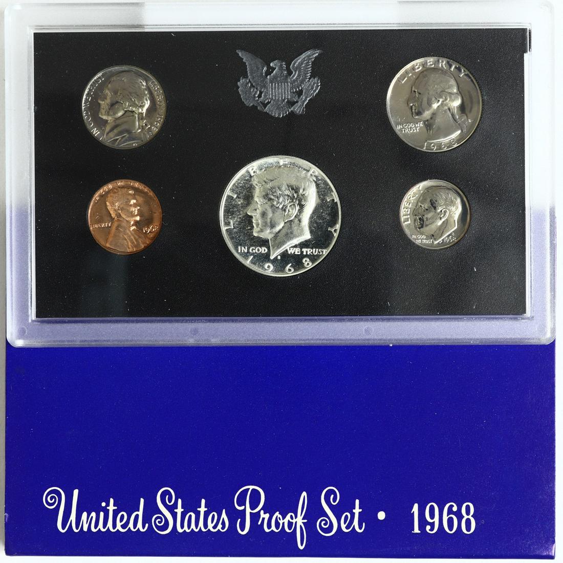 Group of 2 United States Mint Proof Sets 1968-1969 10 coins (1 of 3)