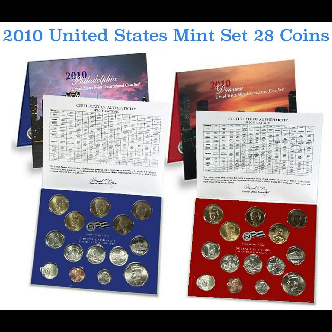 2010 United States Mint Set Original Government Packaging 28 coins inside! (1 of 1)
