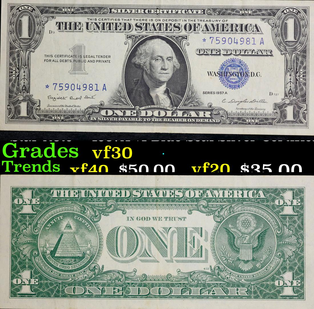 **Star Note** 1957A $1 Blue Seal Silver Certificate Grades vf++ (1 of 3)