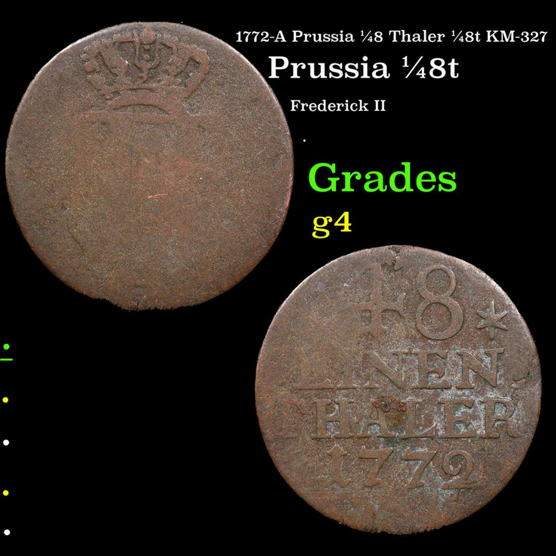 1772-A Prussia 1/48 Thaler 1/48t KM-327 Grades g, good (1 of 3)