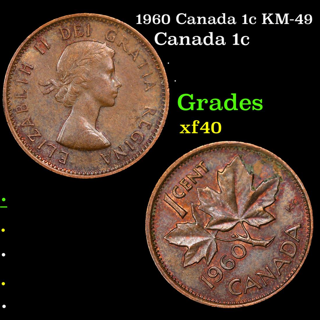 1960 Canada 1c KM-49 Grades xf (1 of 3)