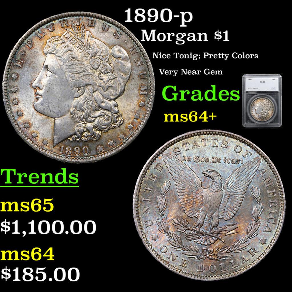 1890-p Morgan Dollar $1 Graded ms64+ By SEGS (1 of 5)