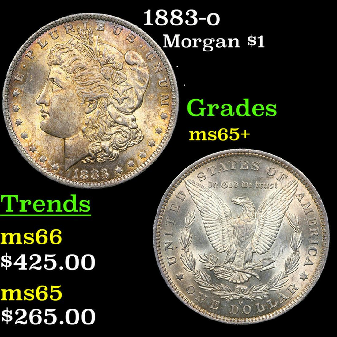 1883-o Morgan Dollar $1 Grades GEM+ Unc (1 of 3)