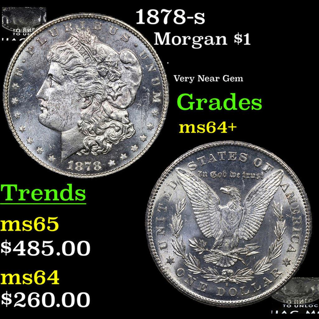 1878-s Morgan Dollar $1 Grades Choice+ Unc (1 of 5)