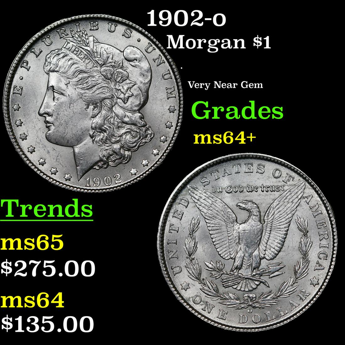 1902-o Morgan Dollar $1 Grades Choice+ Unc (1 of 3)