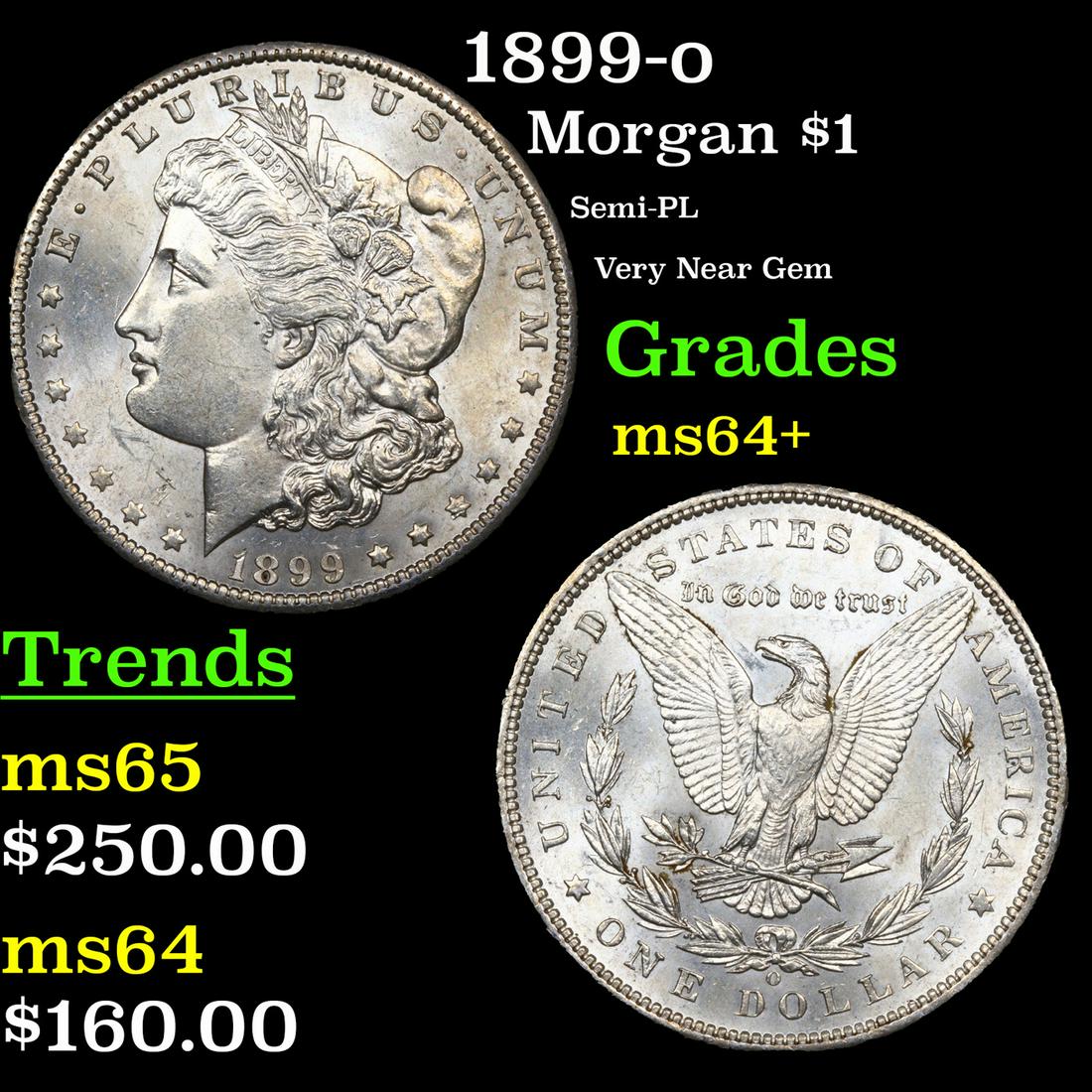 1899-o Morgan Dollar $1 Grades Choice+ Unc (1 of 3)