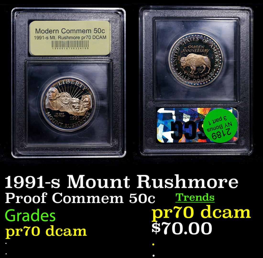 Proof 1991-s Mount Rushmore Modern Commem Half Dollar 50c Graded GEM++ Proof Deep Cameo BY USCG (1 of 3)