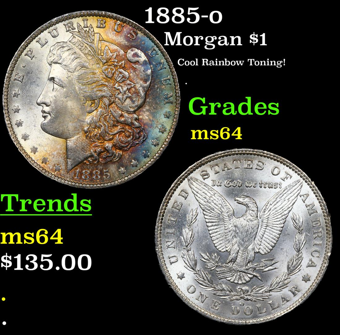 1885-o Morgan Dollar $1 Grades Choice Unc (1 of 3)